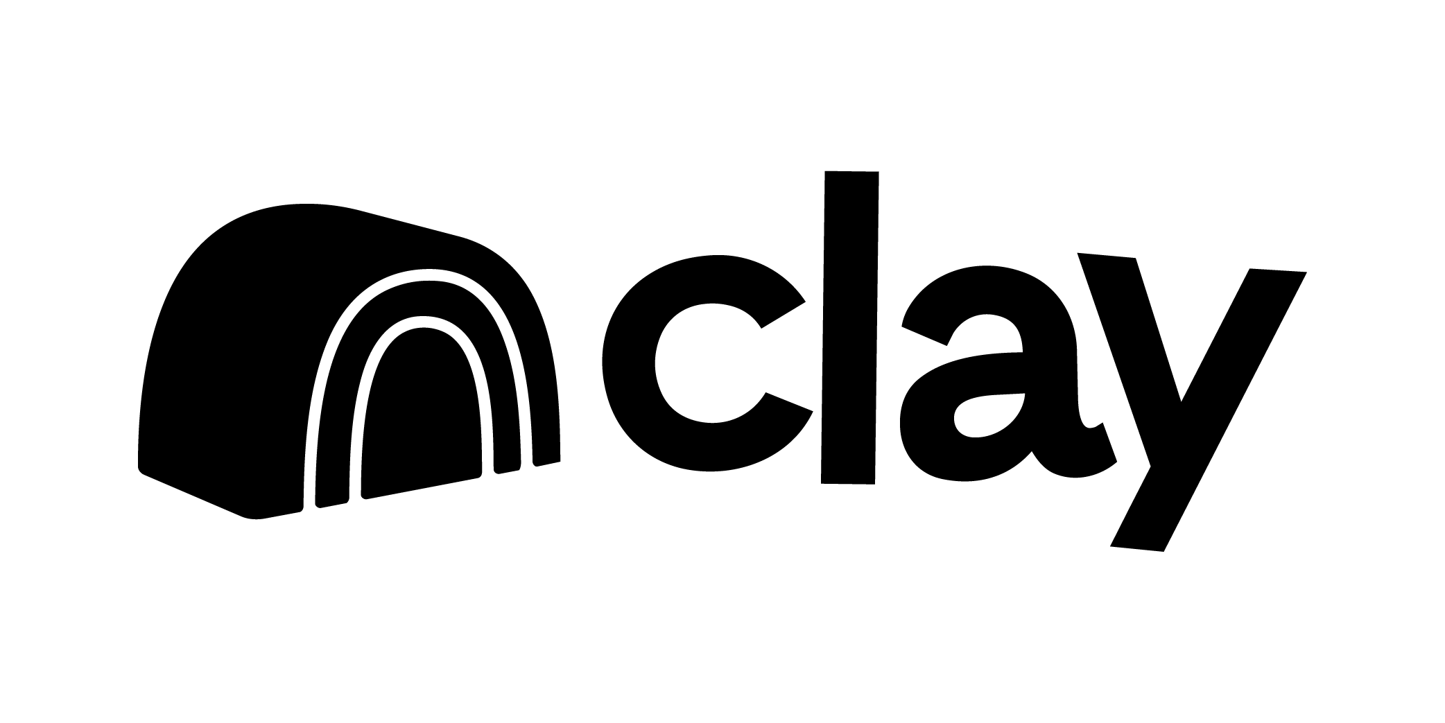 Clay logo silhouette
